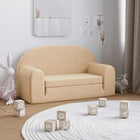 Children's sofa bed 2-seater soft plush cream