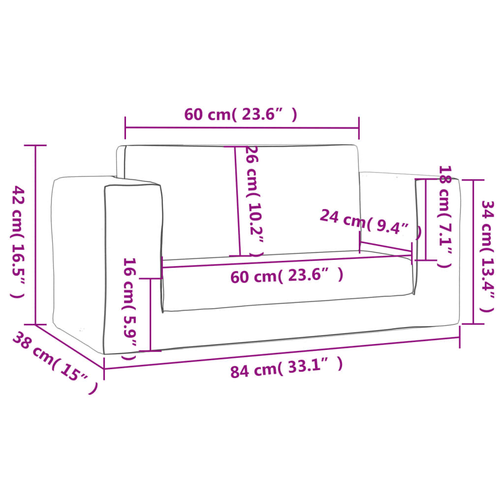 Kinderslaapbank 2-Zits Met Sterren Zacht Pluche Lichtgrijs en wit