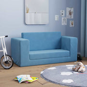 Kinderslaapbank 2-zits pluche blauw