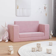 Kinderslaapbank 2-zits pluche roze