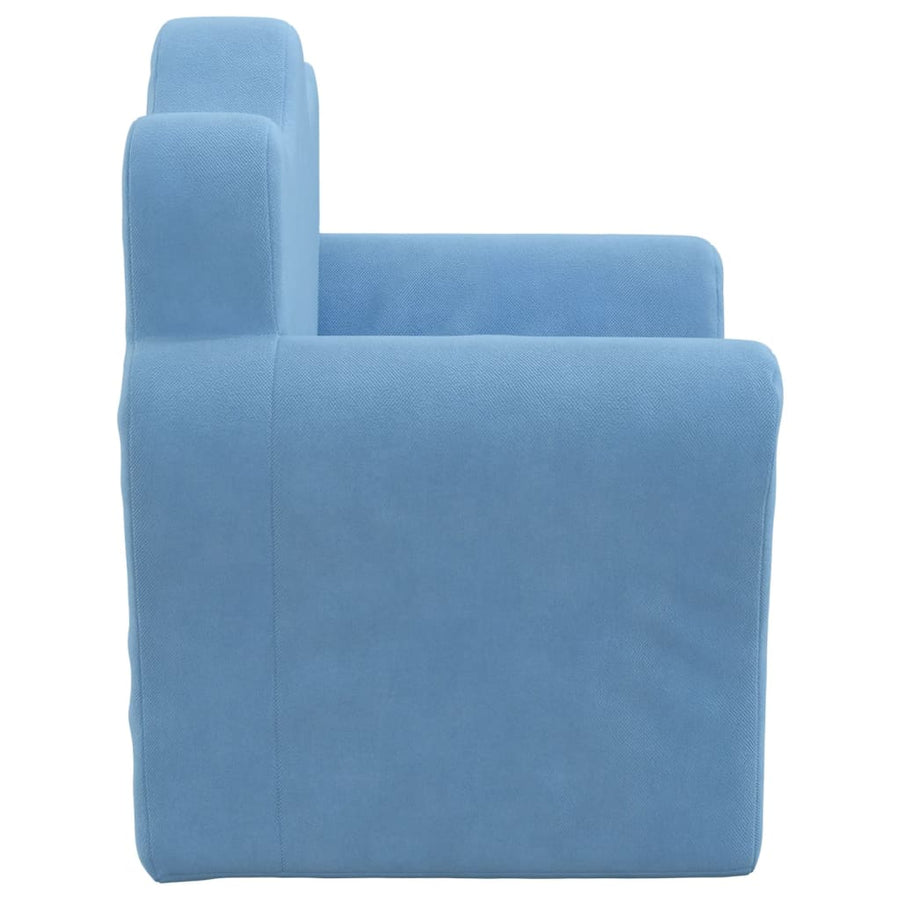 Kinderbank zacht pluche blauw