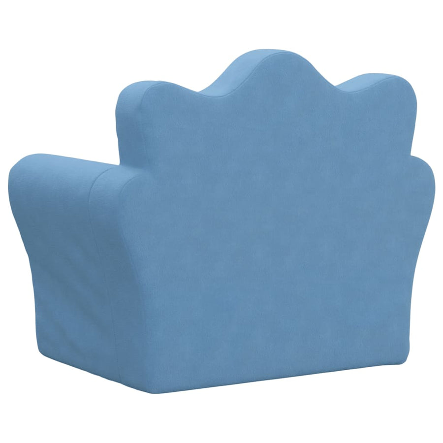 Kinderbank zacht pluche blauw