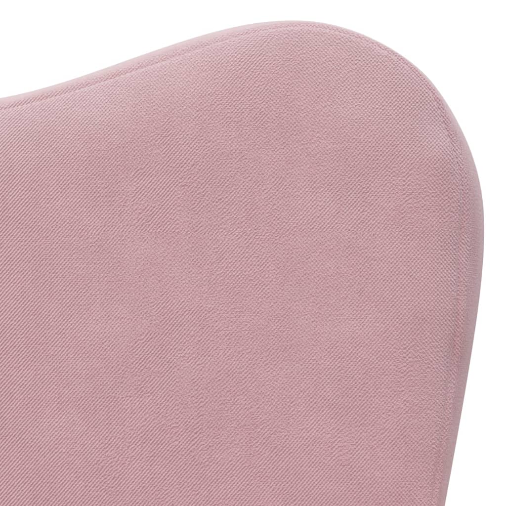 Kinderbank zacht pluche roze