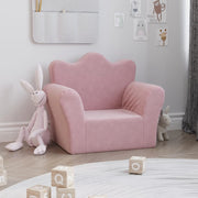 Kinderbank pluche roze 54x34x45 cm