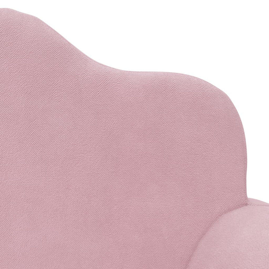 Kinderbank 2-Zits Zacht Pluche Roze Tweezitsbank
