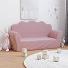 Kinderbank 2-zits roze pluche 94x34x48 cm