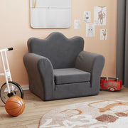 Kinderslaapbank pluche antraciet 54x34x45 cm
