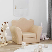 Kinderslaapbank pluche crèmekleurig 54x90x45 cm