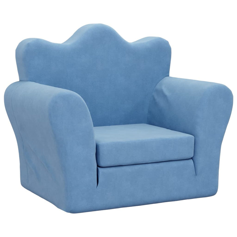 Kinderslaap Zacht Pluche Blauw Bank