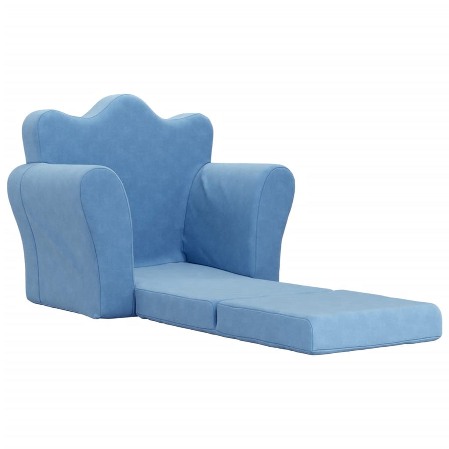 Kinderslaap Zacht Pluche Blauw Bank