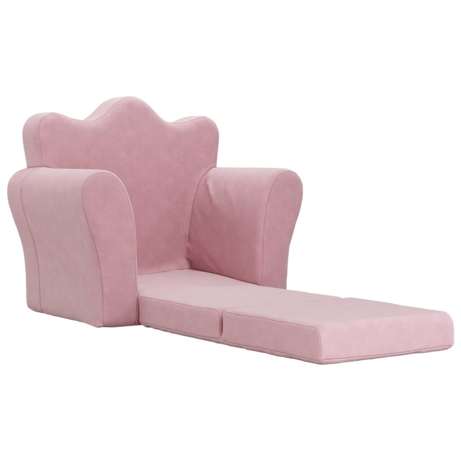 Kinderslaap Zacht Pluche Roze Bank