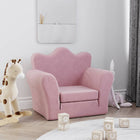 Children's sofa bed soft plush pink