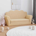 Children's sofa bed 2-seater soft plush cream