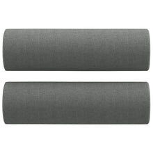 Tweezitsbank Met Sierkussens Stof 120 cm Donkergrijs