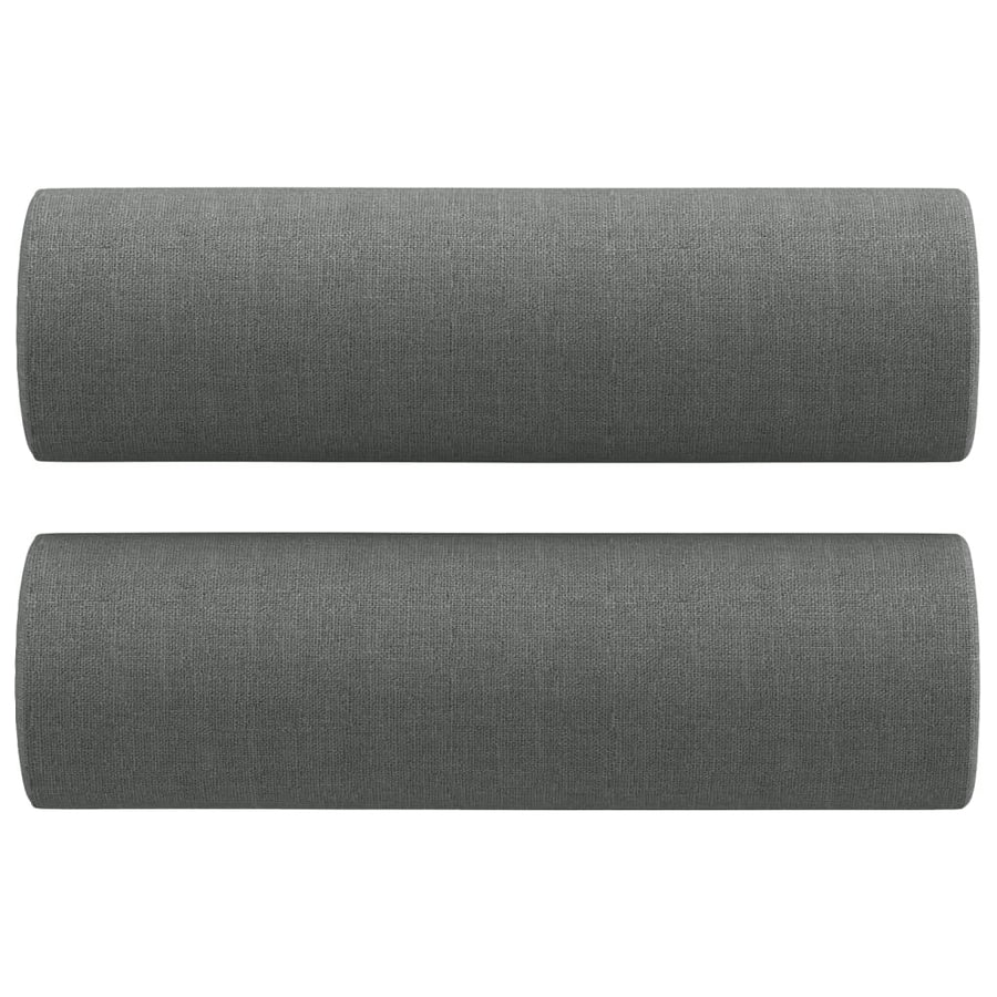 Tweezitsbank Met Sierkussens Stof 120 cm Donkergrijs