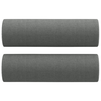 Tweezitsbank Met Sierkussens Stof 140 cm Donkergrijs