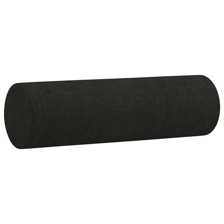 Driezitsbank Met Sierkussens Stof 180 cm Zwart