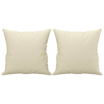 Tweezitsbank Met Sierkussens Kunstleer Kleurig 120 cm Crème