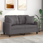 Tweezitsbank 120 cm kunstleer grijs