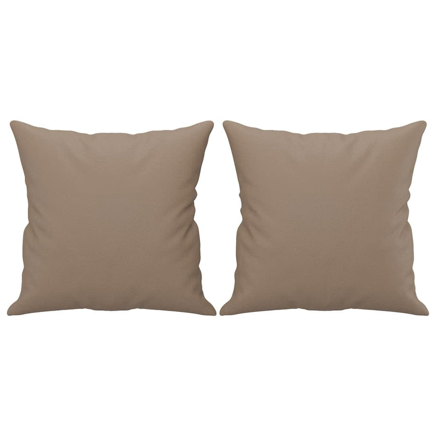 Tweezitsbank Met Sierkussens Kunstleer Kleurig 120 cm Cappuccino