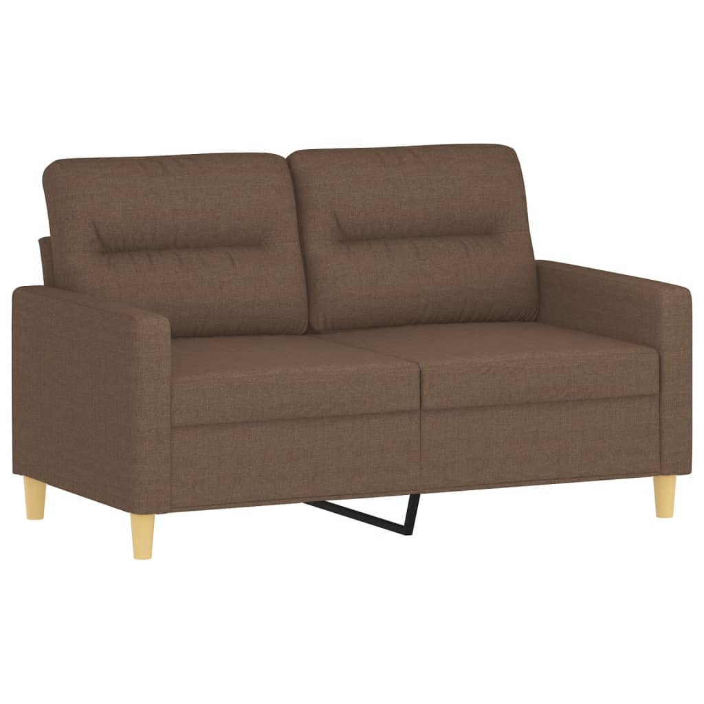 Tweezitsbank Met Sierkussens Stof 120 cm Bruin