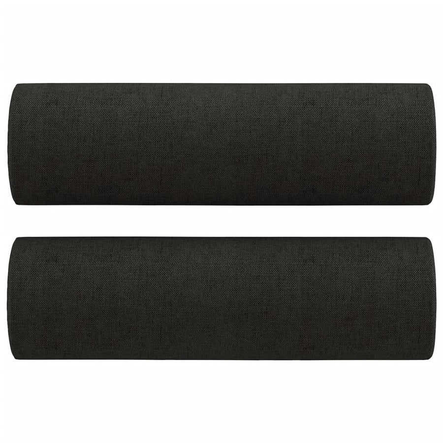 Tweezitsbank Met Sierkussens Stof 120 cm Zwart