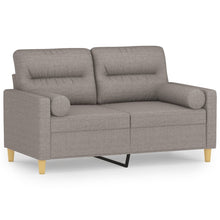 Tweezitsbank Met Sierkussens Stof 120 cm Taupe