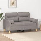 Tweezitsbank 120 cm stof taupe