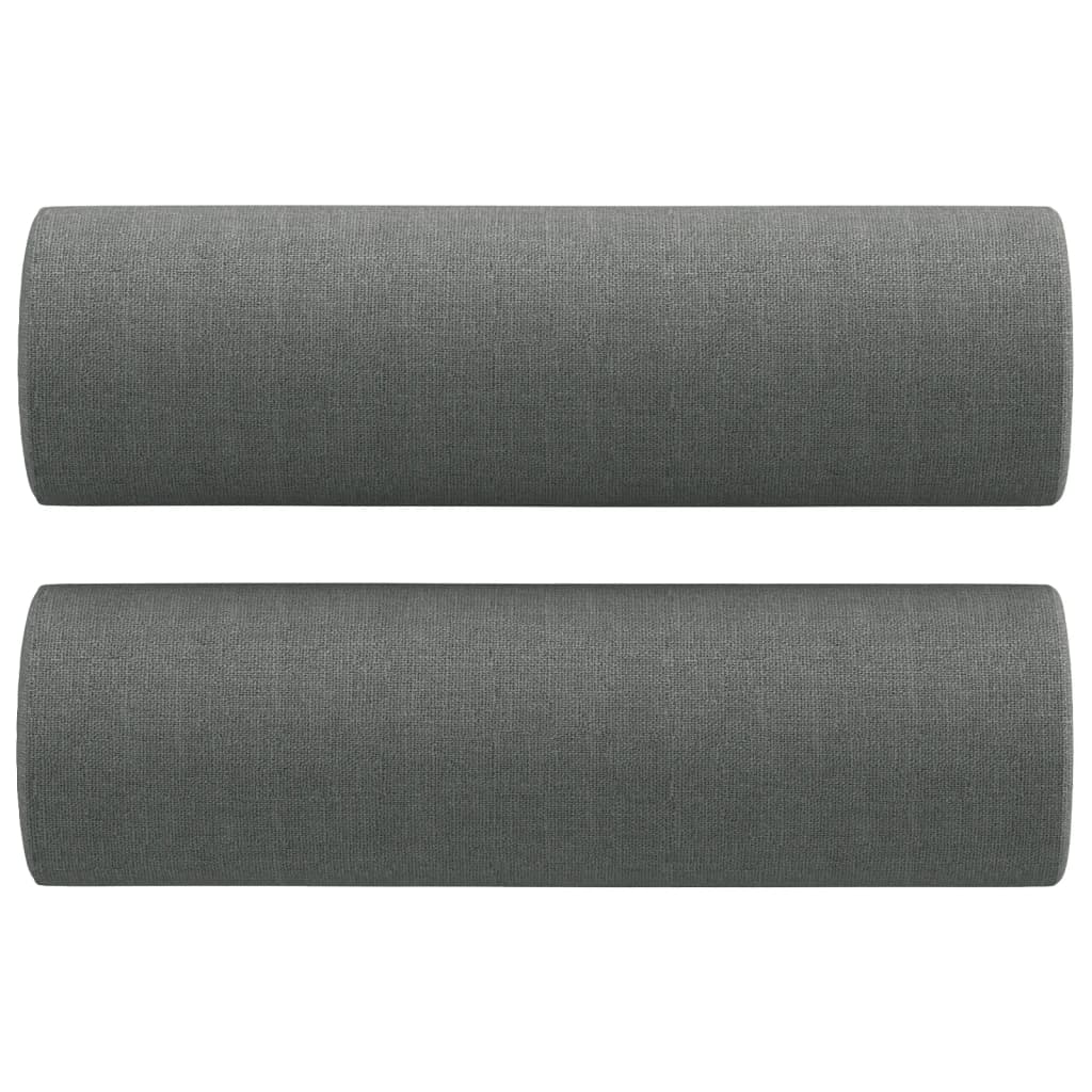 Tweezitsbank Met Sierkussens Stof 140 cm Donkergrijs