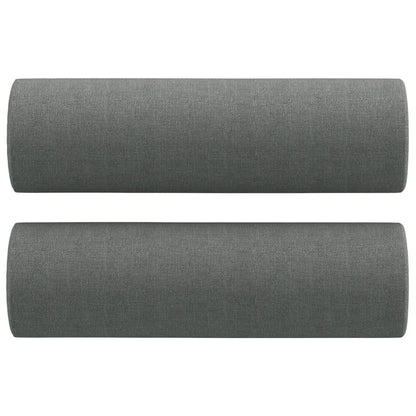 Tweezitsbank Met Sierkussens Stof 140 cm Donkergrijs