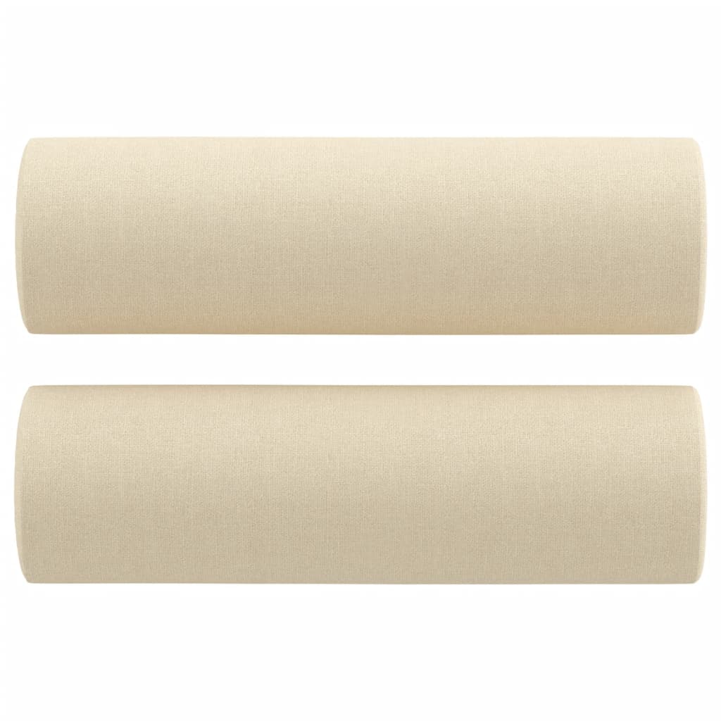 Tweezitsbank Met Sierkussens Stof Kleurig 140 cm Crème