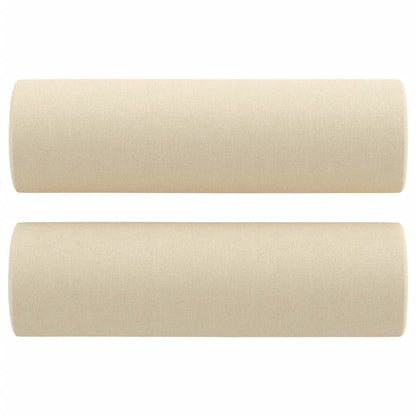 Tweezitsbank Met Sierkussens Stof Kleurig 140 cm Crème