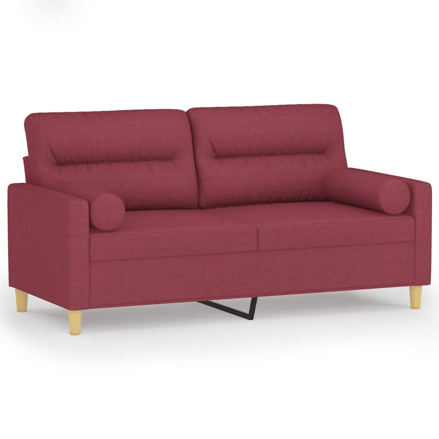 Tweezitsbank Met Sierkussens Stof 140 cm
