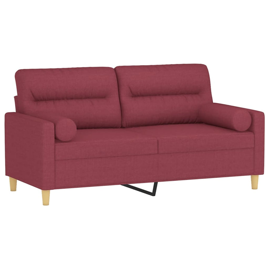 Tweezitsbank Met Sierkussens Stof 140 cm