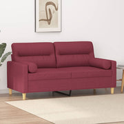 Tweezitsbank 140 cm stof rood