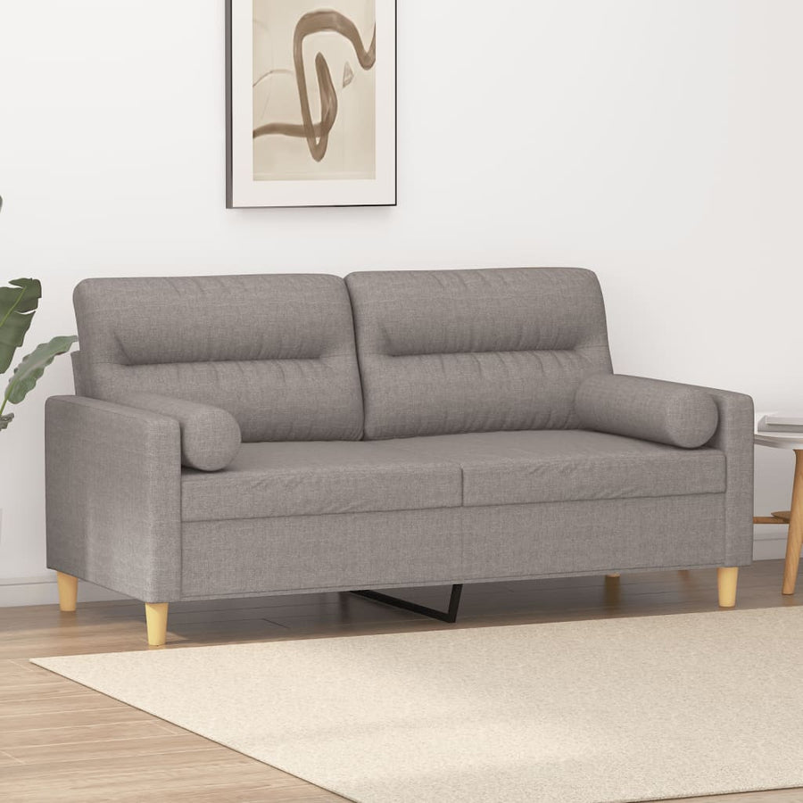 Tweezitsbank Met Sierkussens Stof 140 cm