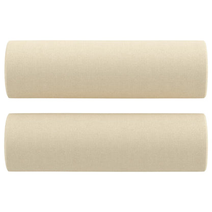 Driezitsbank Met Sierkussens Stof Kleurig 180 cm Crème