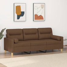 Driezitsbank Met Sierkussens Stof 180 cm Bruin