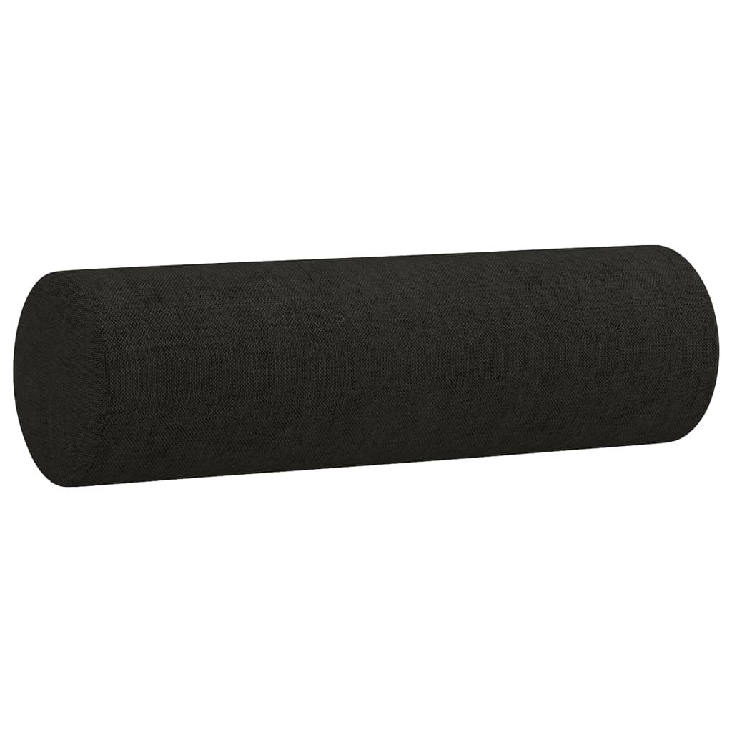 Driezitsbank Met Sierkussens Stof 180 cm Zwart