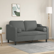Tweezitsbank 120 cm stof donkergrijs