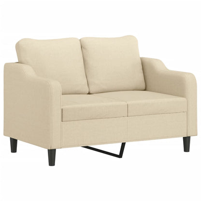 Tweezitsbank Met Sierkussens Stof Kleurig 120 cm Crème