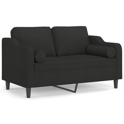 Tweezitsbank Met Sierkussens Stof 120 cm Zwart