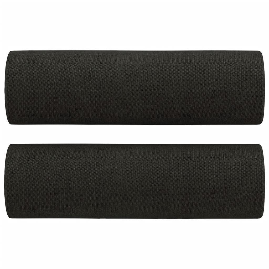 Tweezitsbank Met Sierkussens Stof 120 cm Zwart