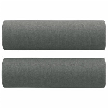 Tweezitsbank Met Sierkussens Stof 140 cm Donkergrijs