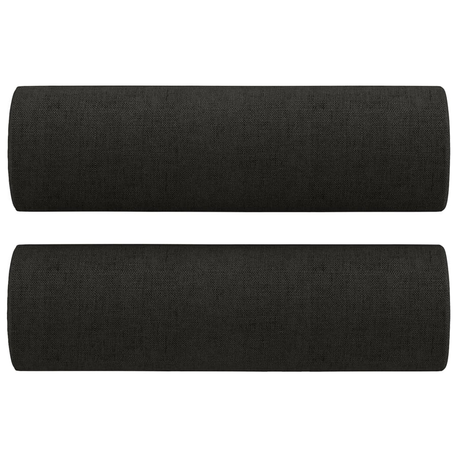 Tweezitsbank Met Sierkussens Stof 140 cm Zwart