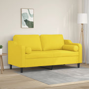 Tweezitsbank 140 cm stof lichtgeel