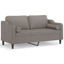 Tweezitsbank Met Sierkussens Stof 140 cm Taupe