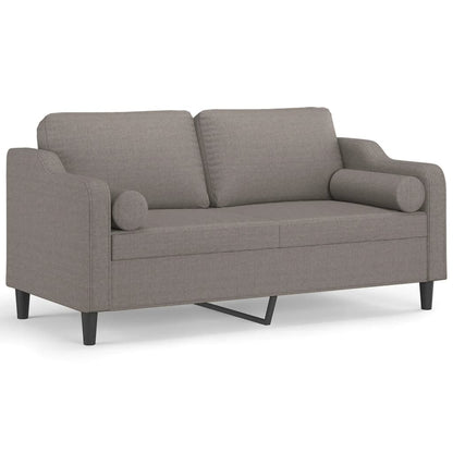 Tweezitsbank Met Sierkussens Stof 140 cm Taupe