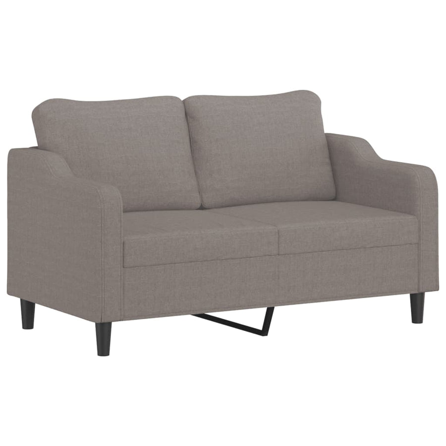 Tweezitsbank Met Sierkussens Stof 140 cm Taupe