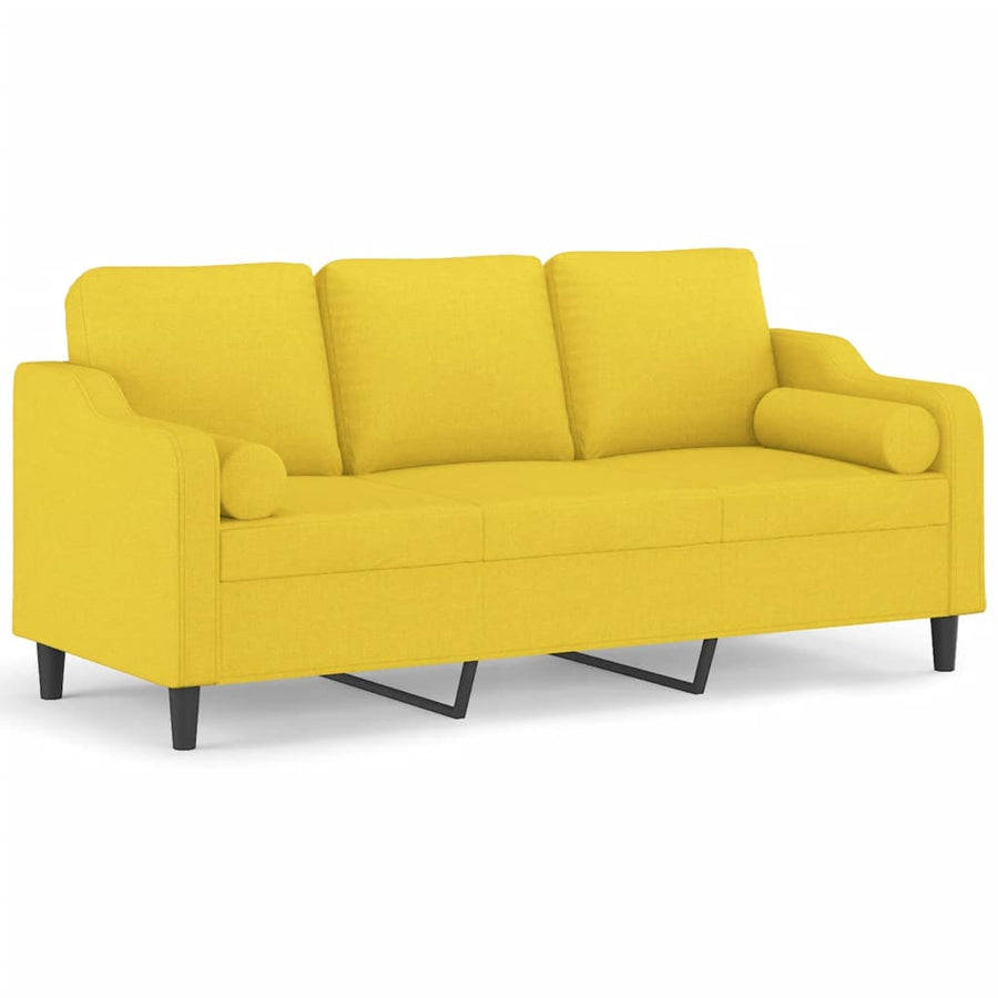 Driezitsbank Met Sierkussens Stof 180 cm